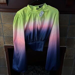 AKIRA Multicolor Ombre Women's Top